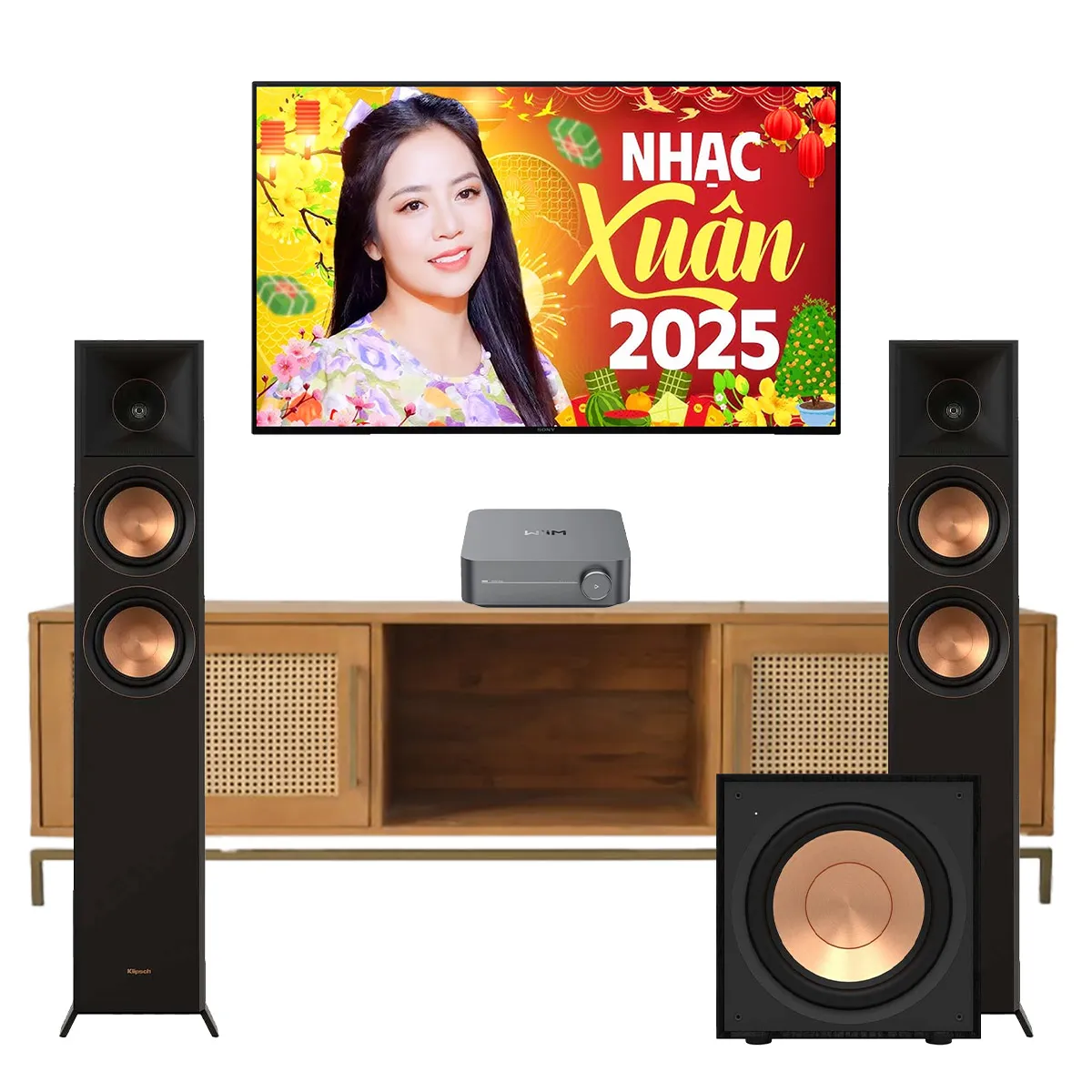 Ảnh minh họa Dàn Nghe Nhạc Mini BC08 (Klipsch RP-5000F II,Klipsch R-101SW, WiiM Amp) 1