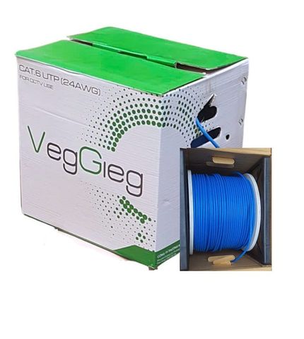 Dây Mạng Cat6e 24awg 305M VegGieg Màu Xanh