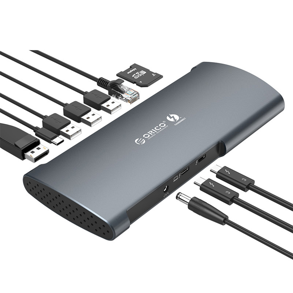 Ảnh minh họa Đế cắm đa năng 8 trong 1 Thunderbolt 3 ORICO - TB3-S1-GY 2