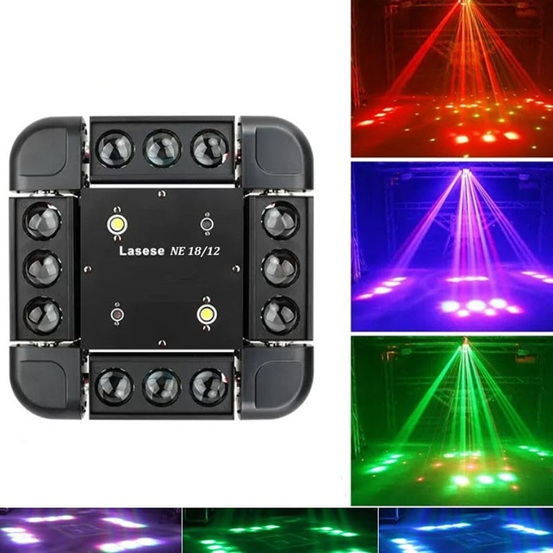Ảnh minh họa Đèn moving 12 mắt vuông NE 18/12 1