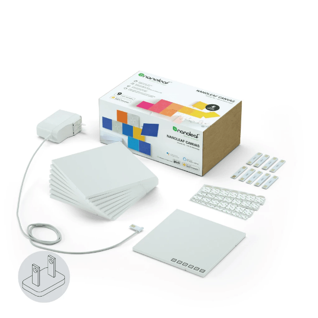 Ảnh minh họa Đèn Nanoleaf Canvas Smart Kit 9 miếng hình vuông 1