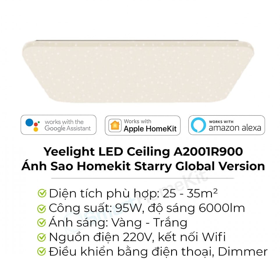 Ảnh minh họa Đèn ốp trần Yeelight A2101R900 – Ánh Sao Starry Homekit Global Version 1