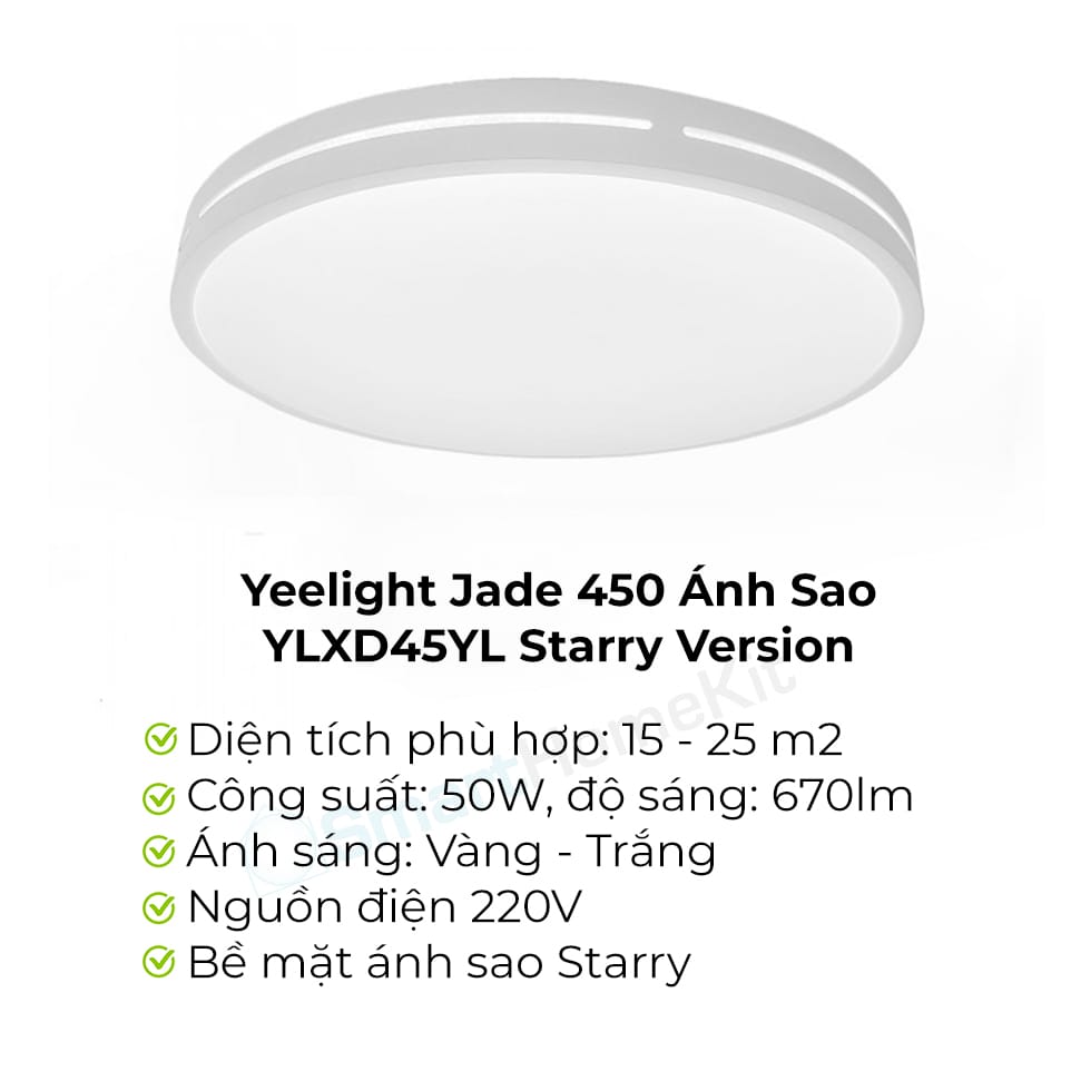 Ảnh minh họa Đèn ốp trần Yeelight Jade 450 Ánh Sao YLXD45YL Starry Version 1