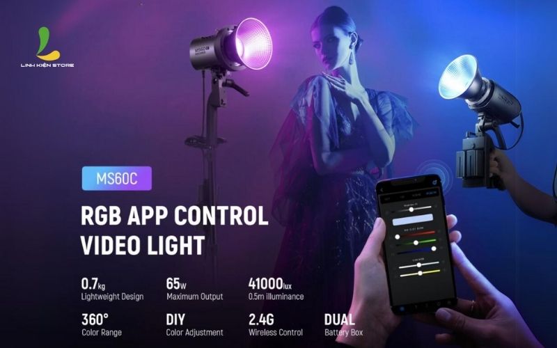 Ảnh minh họa Đèn Studio NEEWER MS60C RGB 1
