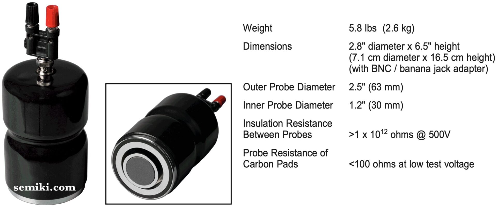 Ảnh minh họa DESCO 50005 đầu dò đồng tâm đo điện trở bề mặt 1 x 10^12 ohms 2