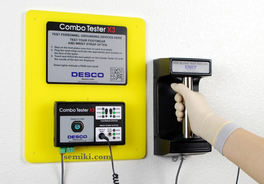 Ảnh minh họa DESCO EMIT 50755 thiết bị kiểm tra điện áp tĩnh điện găng tay 1