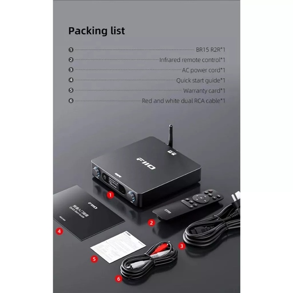 Ảnh minh họa Desktop Bluetooh DAC FIIO BR15 R2R 2