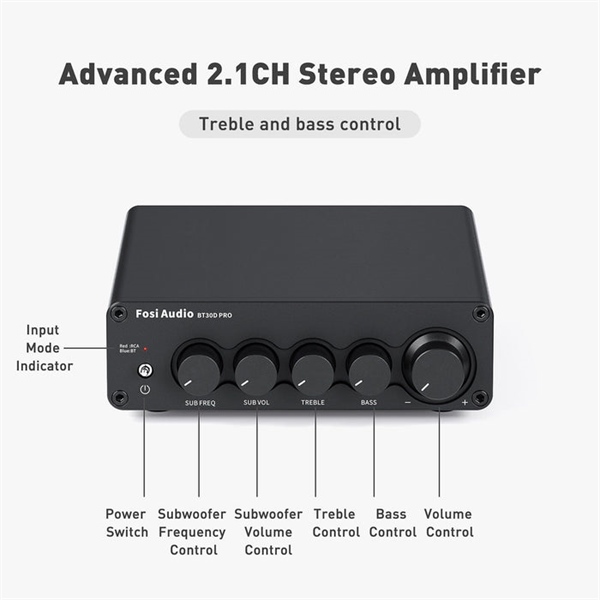 Ảnh minh họa Desktop Speaker Amp Fosi BT30D Pro 3