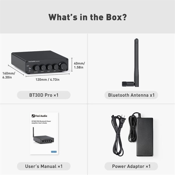 Desktop Speaker Amp Fosi BT30D Pro