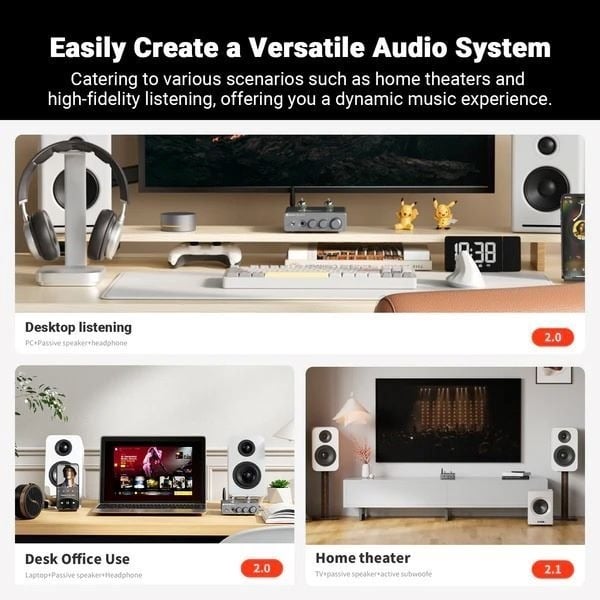 Ảnh minh họa Desktop Speaker & Headphone AMP FOSI AUDIO T20X 3