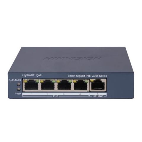 4-Port Gigabit Smart PoE Switch HIKVISION DS-3E1505P-EI/M