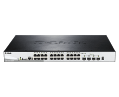  DGS-1510-28XMP – Switch Gigabit PoE+ Stackable 28 Port với 4 cổng 10G 