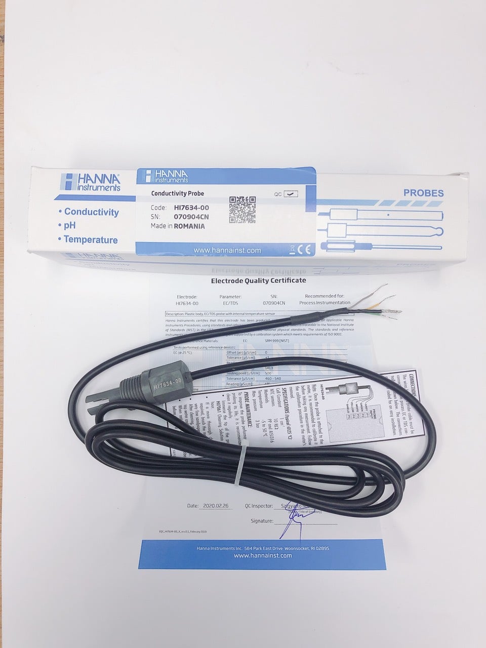 Ảnh minh họa Điện Cực EC/TDS (Thang Thấp) cáp 5m HI7634-00/5 1