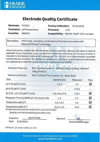 Điện Cực HALO® Bluetooth Đo pH Thực Phẩm FC2022