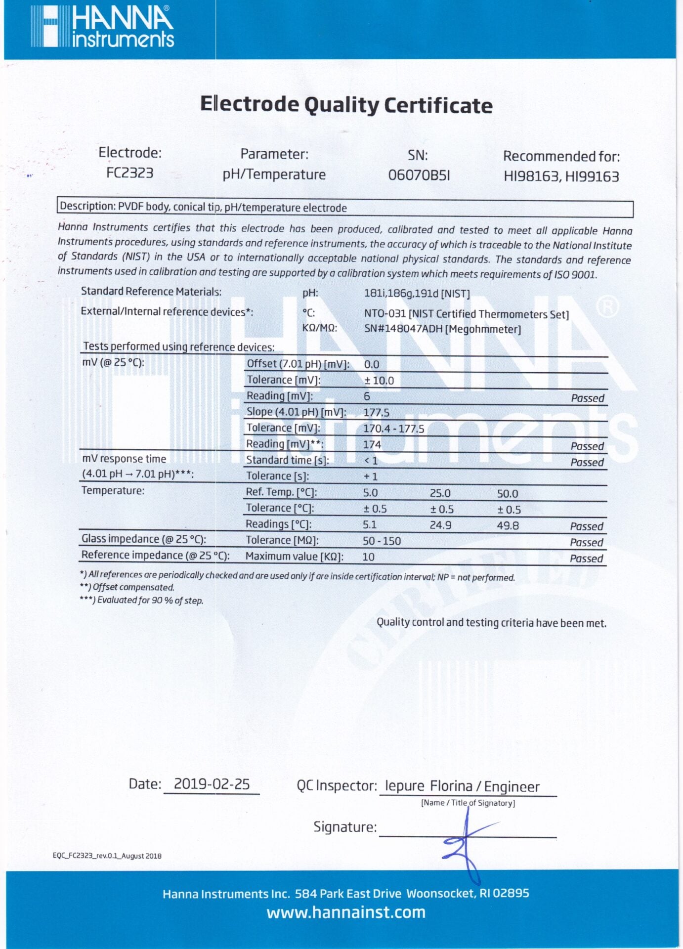 Ảnh minh họa Điện Cực pH Chuyên Cho Các Sản Phẩm Thịt, Cổng Quick DIN FC2323 1