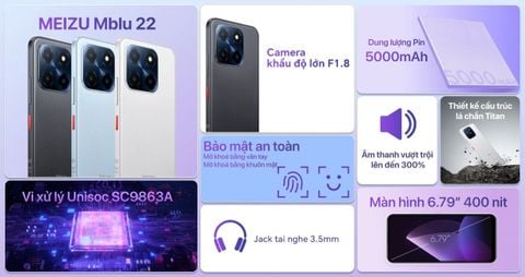 Điện thoại Meizu Mblu 22 4GB 128GB