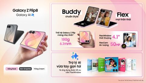 Điện thoại Samsung Galaxy Z Flip8 5G 12GB/256GB