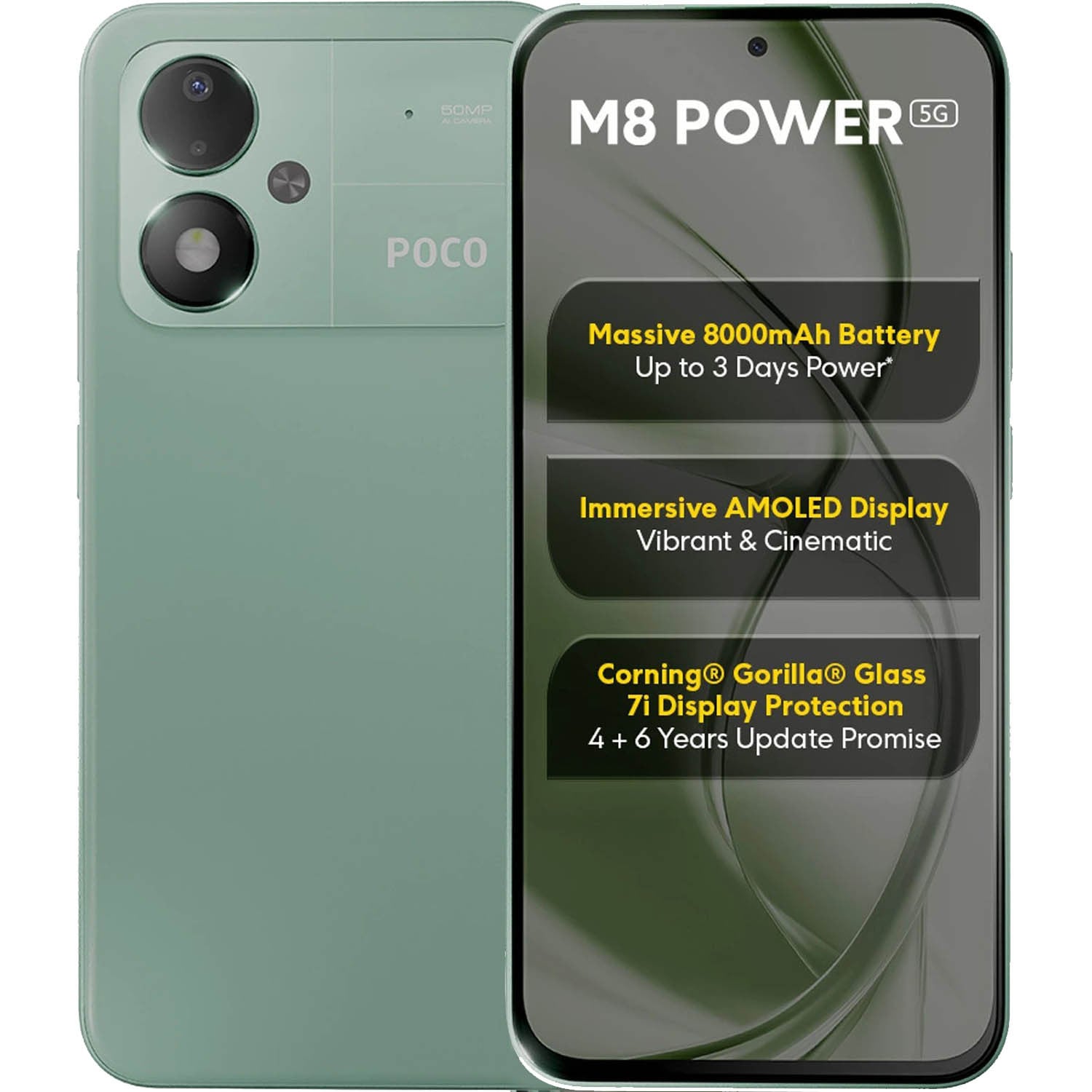 Ảnh minh họa Điện thoại Xiaomi POCO M8 Power Chính hãng (Pin 8000mAh) 1