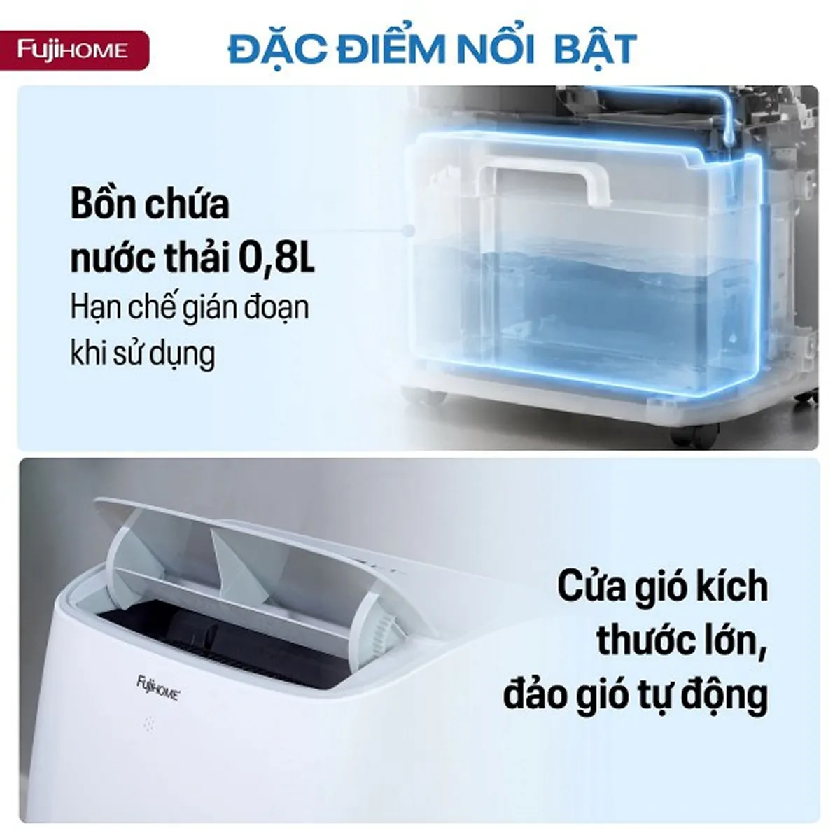 Ảnh minh họa Điều hoà di động Fujihome PAC12N 2