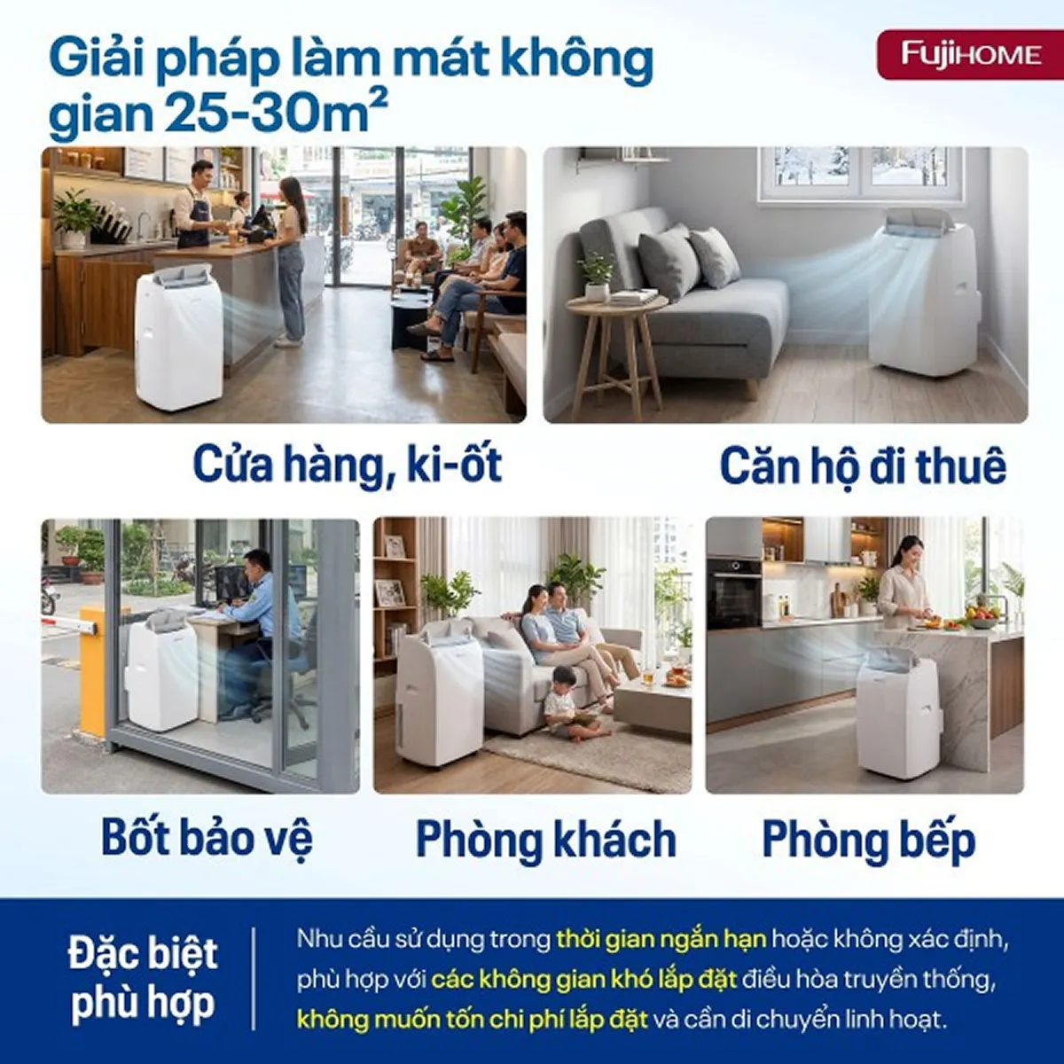 Ảnh minh họa Điều hoà di động Fujihome PAC14N 2