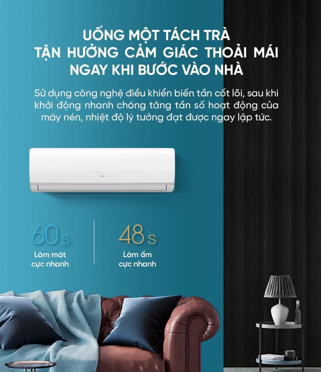 Ảnh minh họa Điều hòa (máy lạnh) 2 chiều VINO KFR-72GW/V31AA2-N2 -3HP / 27.000 BTU 2