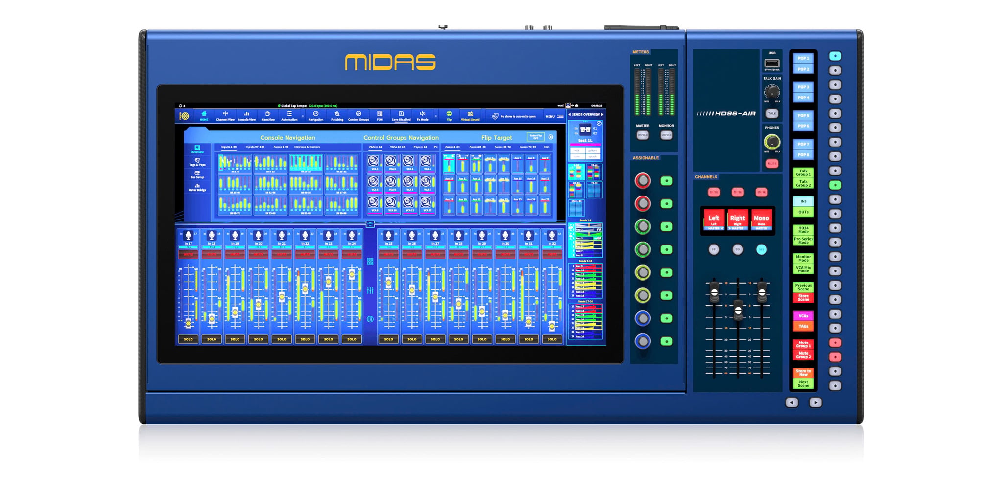 Ảnh minh họa Digital Mixer 144 kênh đầu vào, 120 Mix Bus Midas HD96-AIR-CC-IP 1