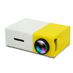  YG300 Yellow – Máy chiếu mini 400LM LED, hỗ trợ HDMI, AV, SD, USB, điều khiển từ xa 