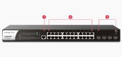  DrayTek VigorSwitch P2282x Layer 2+ (24 gigabit POE _SFP+ 10G) 