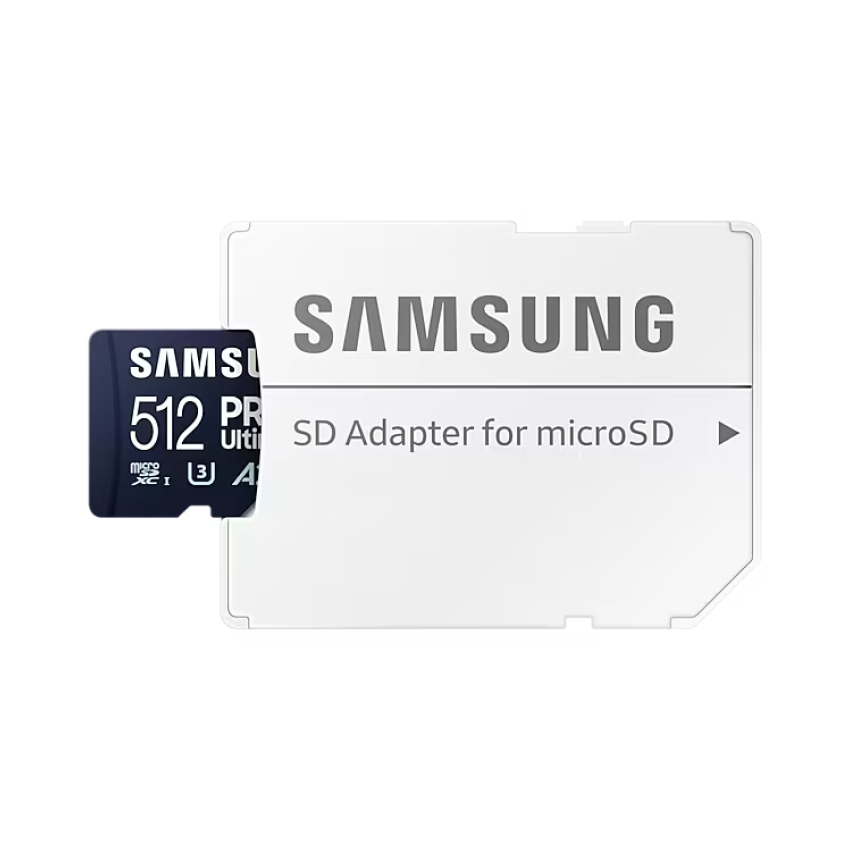 Ảnh minh họa Thẻ nhớ MicroSD Samsung PRO Ultimate - 512GB Class3, U3, V30, A2 - Kèm Reader 2