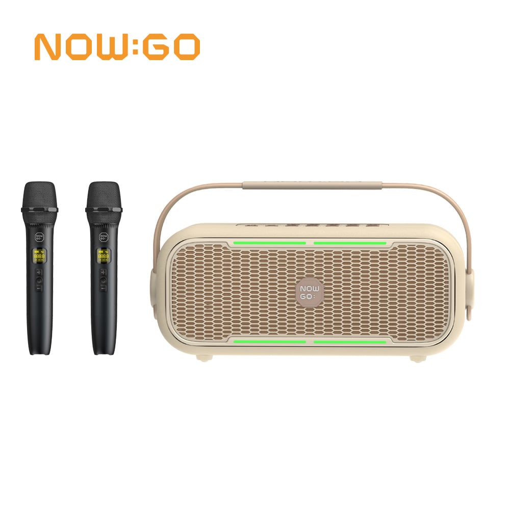 Ảnh minh họa Loa Bluetooth di động hỗ trợ Karaoke NowGo C1 Bluetooth Speaker Green (With 1 Microphone support Karaoke) 1