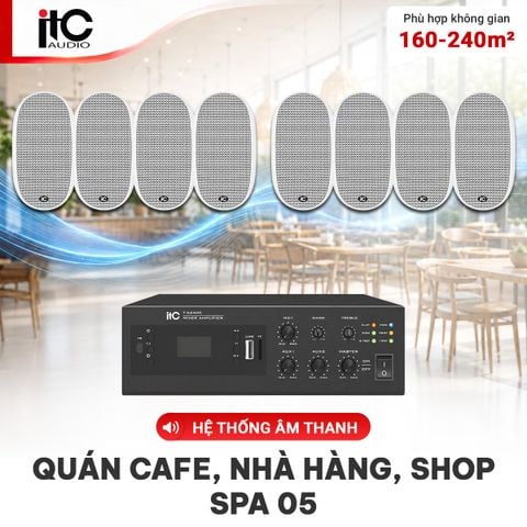 Hệ thống âm thanh quán cafe, nhà hàng, shop, spa 05 (ITC T-601F)