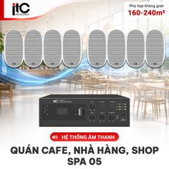  Hệ thống âm thanh quán cafe, nhà hàng, shop, spa 05 (ITC T-601F) 