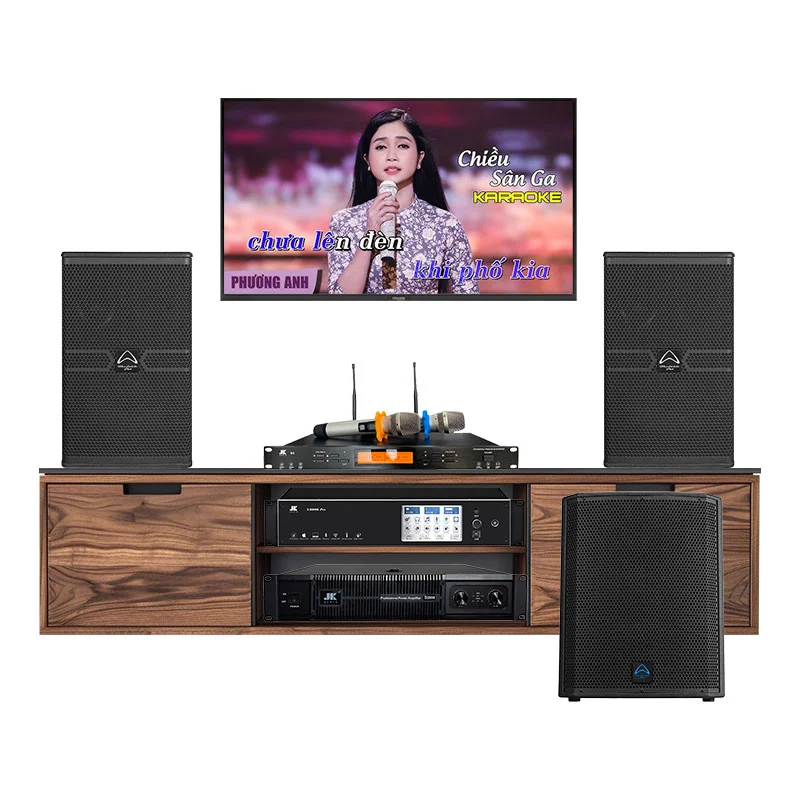 Dàn karaoke gia đình HDR148 (Wharfedale ANGLO E312, JKaudio D2800, JKaudio X9900 Pro, JKAudio B9, Wharfedale T-Sub AX18B)