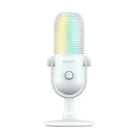 Razer Seiren V3 Chroma RGB USB Micro thu âm Streaming với cảm biến chạm tắt tiếng – Micro condenser supercardioid (White)