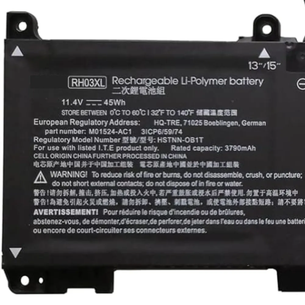 Ảnh minh họa Thay Pin HP ProBook 430 440 445 450 455 650 G8, ProBook 440 450 G10, EliteBook 640 645 655 G10 Series, HSTNN-OB1T HSTNN-DB0B M01524-171 M01524-AC1, RHO3XL RH03XL Zin 1