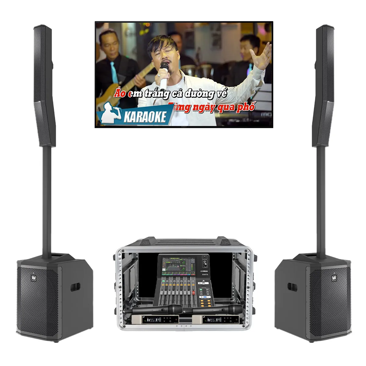 Ảnh minh họa Dàn Karaoke Di Động Electro Voice 06 (Electro Voice Evolve 50M, DM3 Standard, EW-DX SKM-S/MMD-845-1, Tủ ABS 6UM) 1