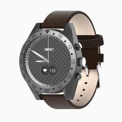  Đồng hồ thạch anh thông minh OLED T4M Leather Strap Brown – Màn hình 0.49 inch, chống nước 30m, hỗ trợ đo nhịp tim & huyết áp 