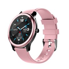 Đồng hồ G28 1,28 inch Pink Silicone – IP68, Theo dõi sức khỏe & Chu kỳ kinh nguyệt 