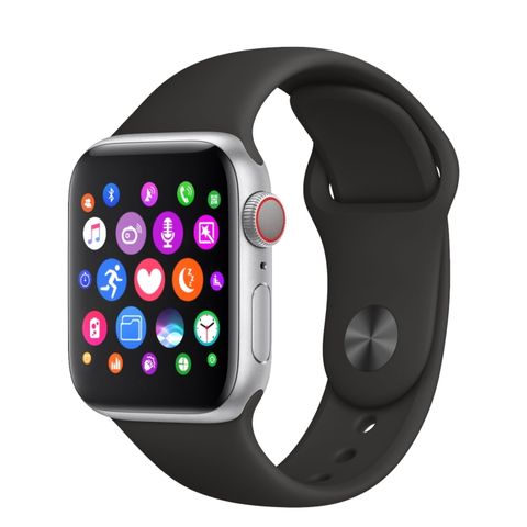 H55 Pro Silicone Strap Silver Black – Đồng hồ thông minh dây silicon xám đen, Bluetooth nghe gọi & đếm bước luyện tập