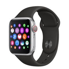  H55 Pro Silicone Strap Silver Black – Đồng hồ thông minh dây silicon xám đen, Bluetooth nghe gọi & đếm bước luyện tập 