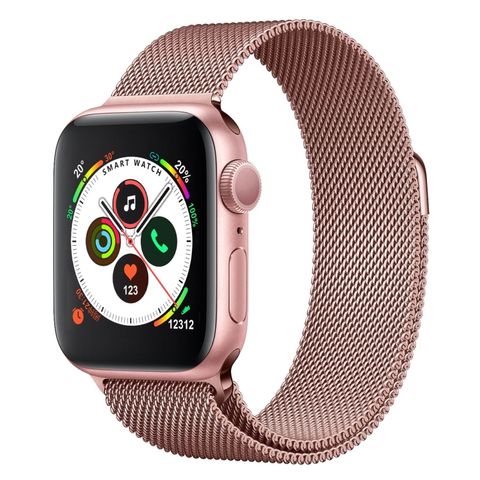 H55 Pro Steel Strap Rose Pink – Đồng hồ thông minh dây thép hồng ánh kim, sang trọng, đo sức khỏe & giấc ngủ thông minh