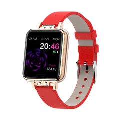  Đồng hồ ZL13 1,22 inch Red Leaher – IP67, Theo dõi sức khỏe & Chu kỳ kinh nguyệt 