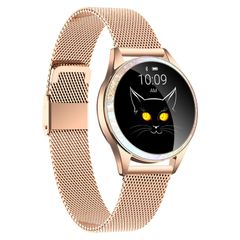  Đồng hồ thông minh KW20 Leather Steel Strap Gold – Màn hình 1,04 inch, IP68, cho nữ 