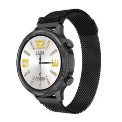  Đồng hồ thông minh Lokmat M3 Black Steel – Màn hình IPS 1.1 inch, Theo dõi giấc ngủ & nhịp tim 