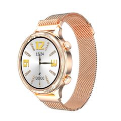  Đồng hồ thông minh Lokmat M3 Gold Steel – Màn hình IPS 1.1 inch, Theo dõi giấc ngủ & nhịp tim 