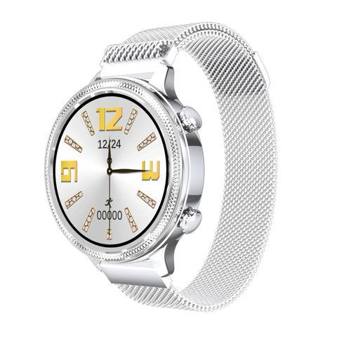 Đồng hồ thông minh Lokmat M3 Silver Steel – Màn hình IPS 1.1 inch, Theo dõi giấc ngủ & nhịp tim