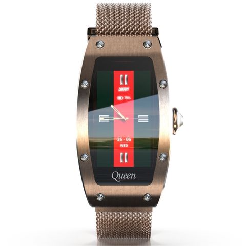 Đồng hồ Lokmat QUEEN Steel Strap Gold – SmartWatch nữ 1.14 inch, chống nước IP67