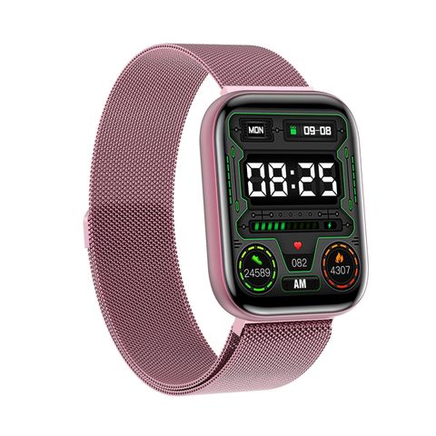 Đồng hồ G69 1,69 inch Steel Trap Pink – Màn hình TFT vuông, Chống nước IP68, Theo dõi sức khỏe