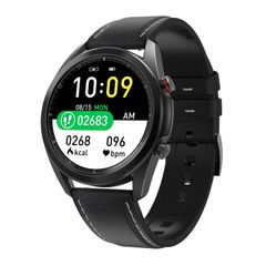  Đồng hồ thông minh DT91 Black Leather – Màn hình LCD LTPS 1.28” IP67, Theo dõi sức khỏe toàn diện 