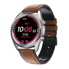  Đồng hồ thông minh DT91 Brown Leather – Màn hình LCD LTPS 1.28” IP67, Theo dõi sức khỏe toàn diện 
